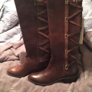 BCBG Tye Dye Leather Boots.